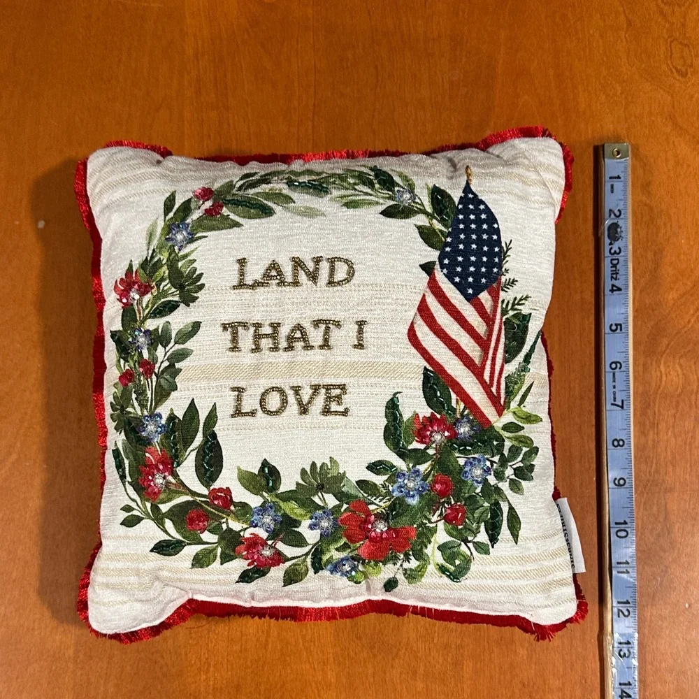 Stars & Stripes brand Patriotic 'Land That I Love' Decorative Pillow